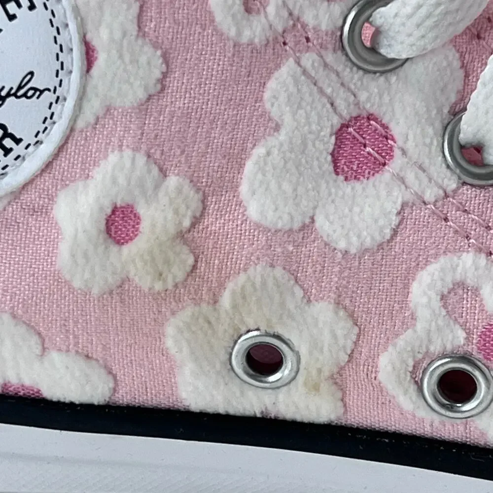 Converse Chuck Taylor All Star Floral High Top Sneaker Pink White Girl's 2